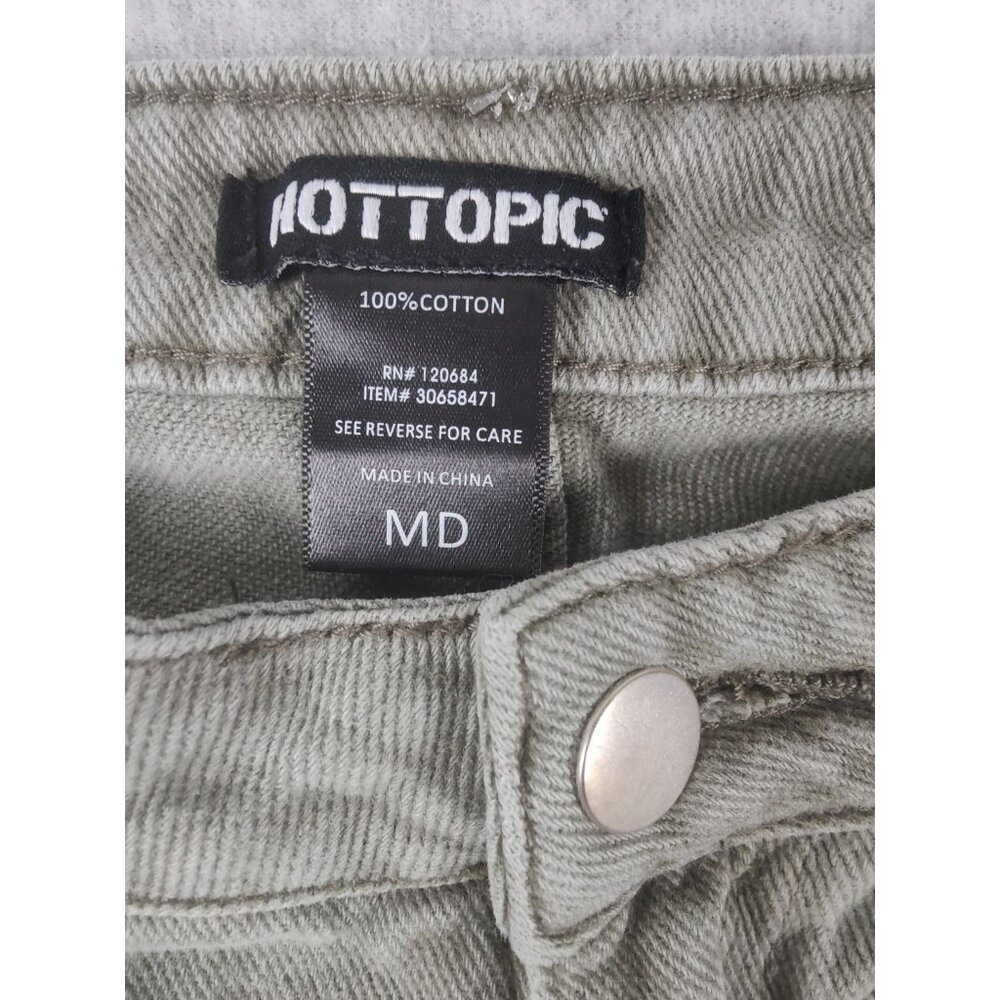 Hot Topic Women's Sage Green Jean Size Medium - Picture 2 of 11